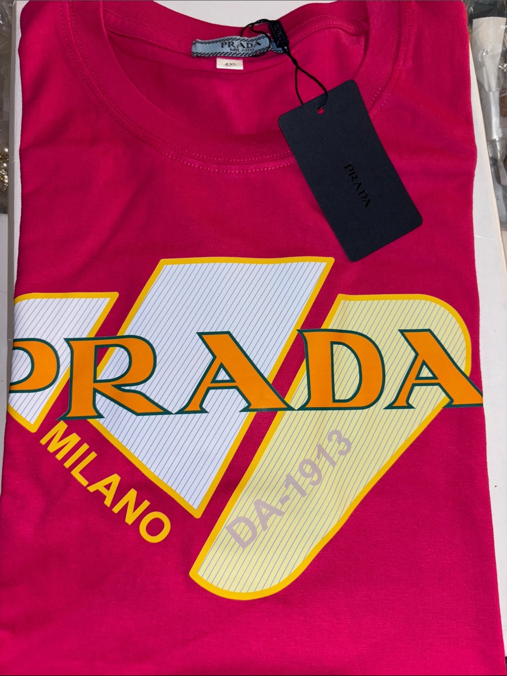 Brand New !! Bright Pink Logo Short-Sleeve Tee